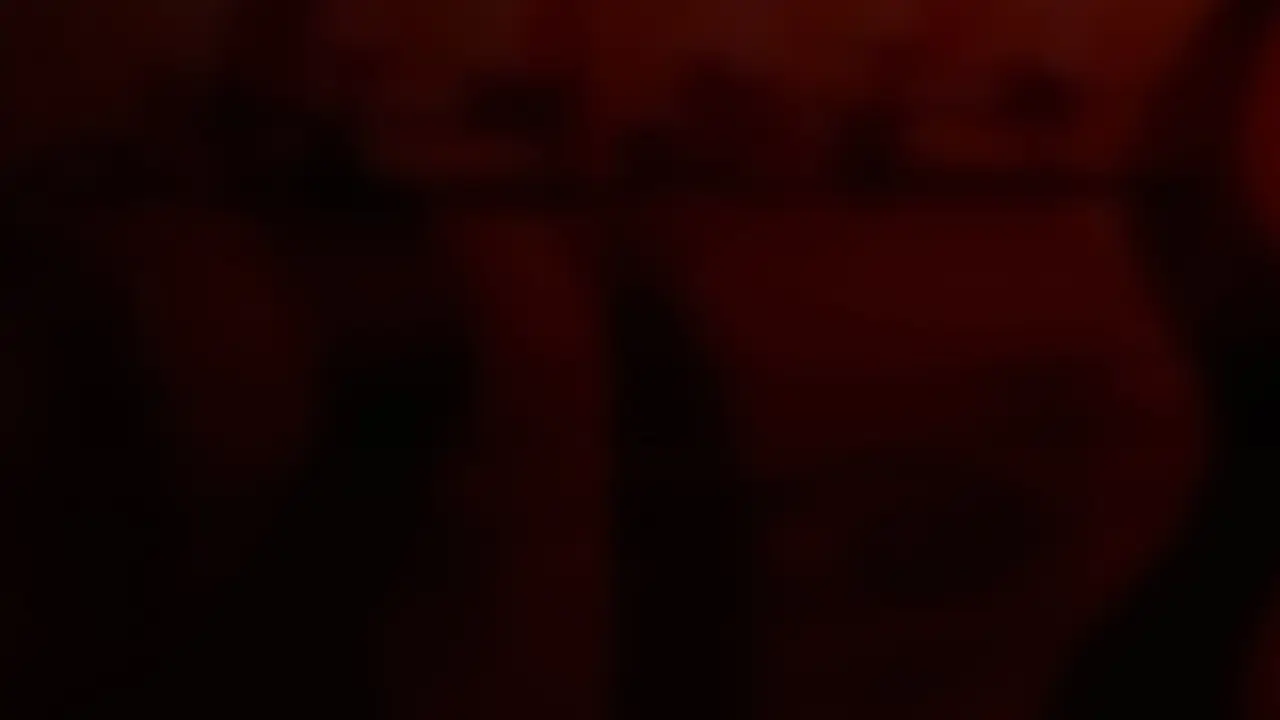 Blurred red flames in the colours of the Halloween poster
